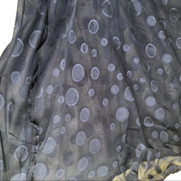 NY Collection see through size PM dark blue short sleeves belt prom dress - Picture 10 of 13